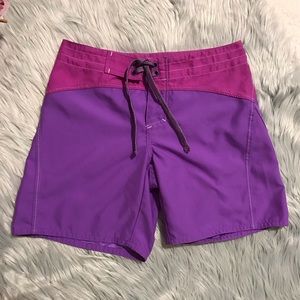 L.L Bean Girls pink and purple camping short